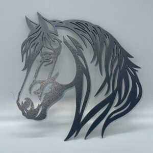 🐴 Pferdekopf Wandbild – filigrane Laserarbeit aus Holz