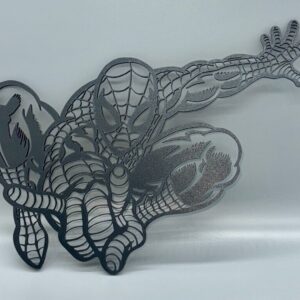 🕷️ Spiderman Wandbild – filigrane Laserarbeit aus Holz