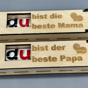 🍫 Duplo-Geschenkbox aus Holz – personalisierte Lasergravur (ohne Inhalt)