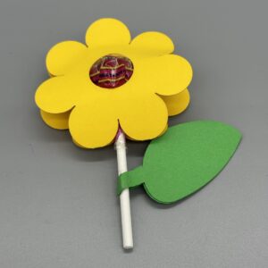 🌸 Lutscher-Blume aus Papier - 4 Stück – süße Geschenkidee (ohne Lutscher)